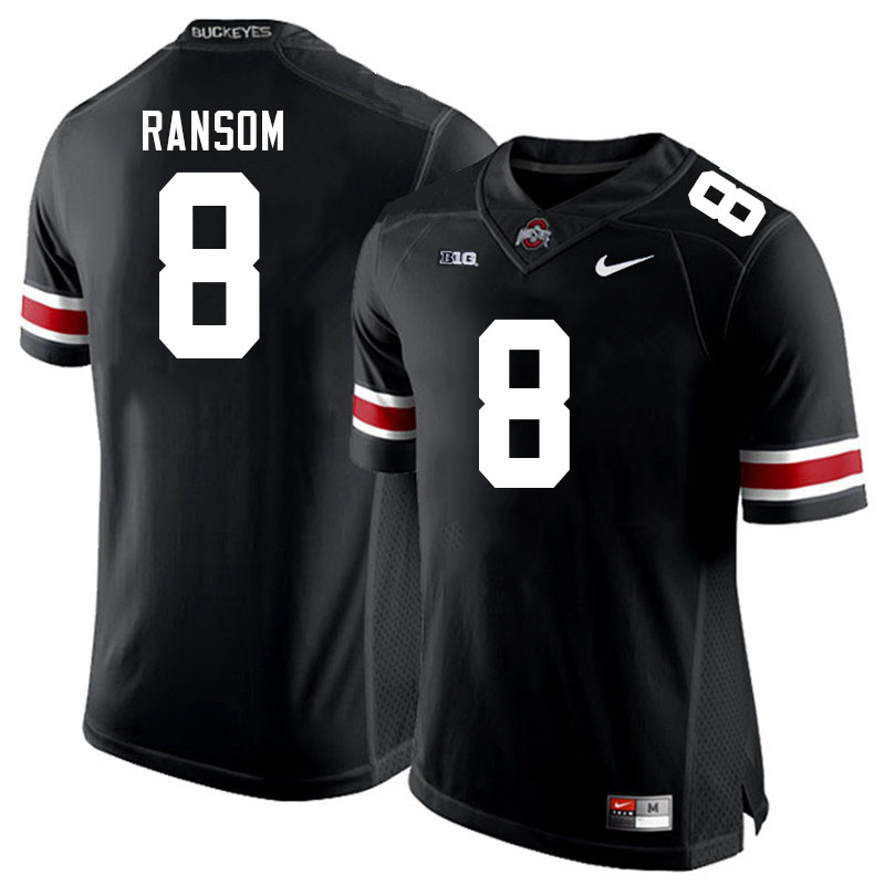 Ohio State Buckeyes #8 Lathan Ransom College Football Jerseys Stitched Sale-Black